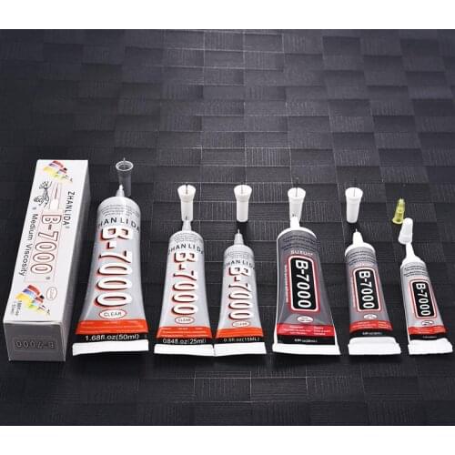 3/9/15/25/50ml B-7000 Glue Adhesive Epoxy Resin Repair Screen Super Glue Strong Sticky Soft Slow-Drying Glue for Jewelry Making