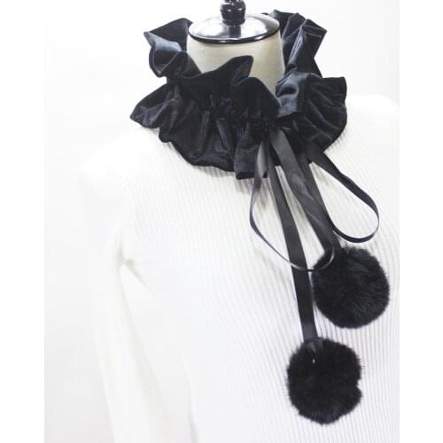 Linbaiway Vintage Women Fake Collars Neck Ruff Ties Female Tops Shirt Detachable Collars Necklace Shawl False Collar Decorative