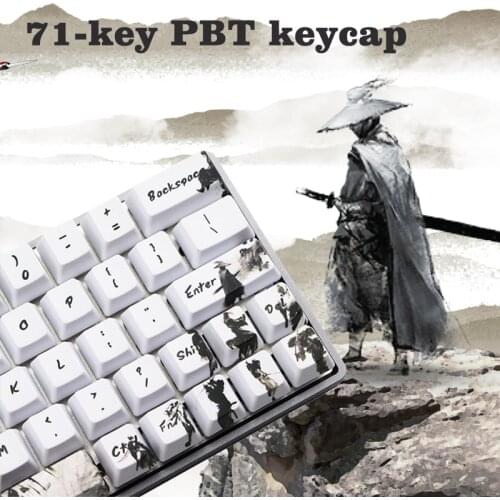 71-key Knight Keycap Mechanical Keyboard OEM Height PBT Keycap Five-sided Sublimation Process for Cherry MX GH60/GK64/GK61/DZ60