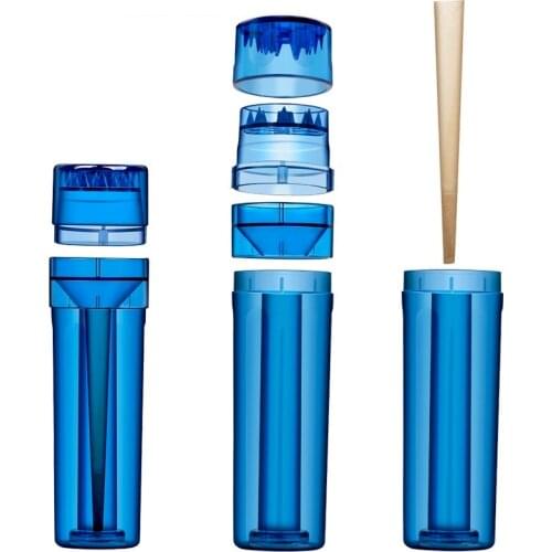 1pieces Plastic Cookies Grinders for Smoking Weed,Portable Horn Tube Cigarette Filling Integrated Grinder Pre Roll Cone Roller