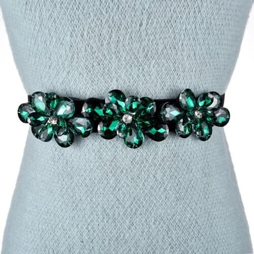 New original Rhinestone inlaid elastic womens belt fashion casual black belt decorative trouser belt