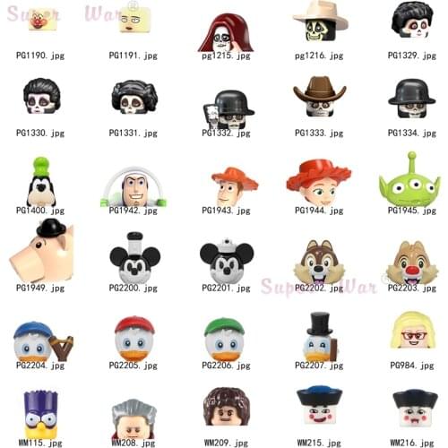 Single Cartoon movie Head accessories Building Blocks toys Series-093