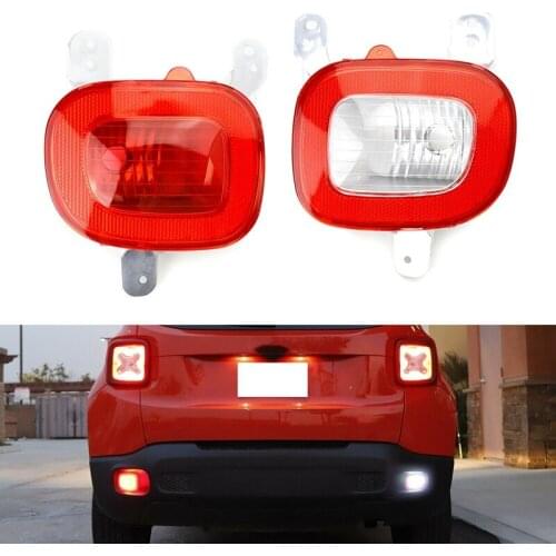 Car Rear Left & Right Bumper Brake Light Reflector Set for Jeep Renegade 2015- 68255513AA 68255514AA 68255509AA