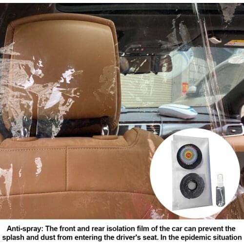 PVC Car Taxi SUV Vehicle Isolation Film Anti-Fog Full Surround Protective Cover Net Cab Rear Row Prevent Droplets Or Dust