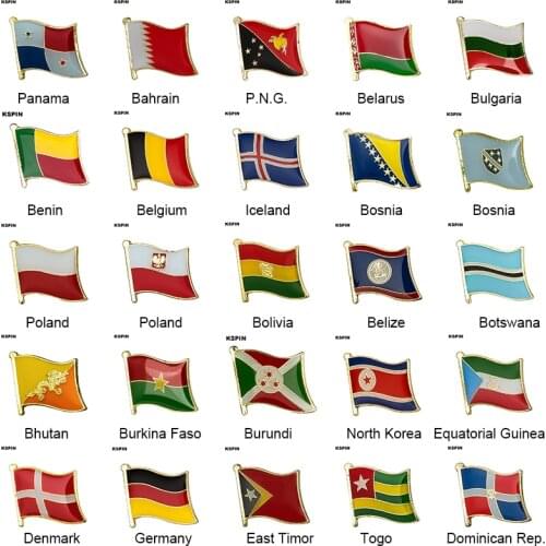 Various Natinal Lapel Pins Flag Lapel Pins Country Flag Badge Flag Badge Brooch