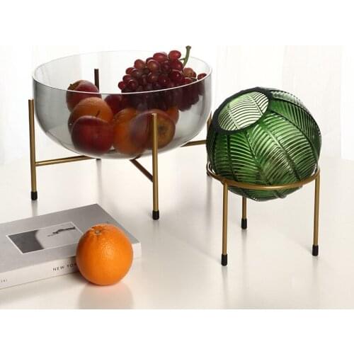 Nordic Light Luxury Glass Fruit Tray Home Desktop Fruit Storage Fruit Tray Living Room Flower Arrangement Decorative Vase