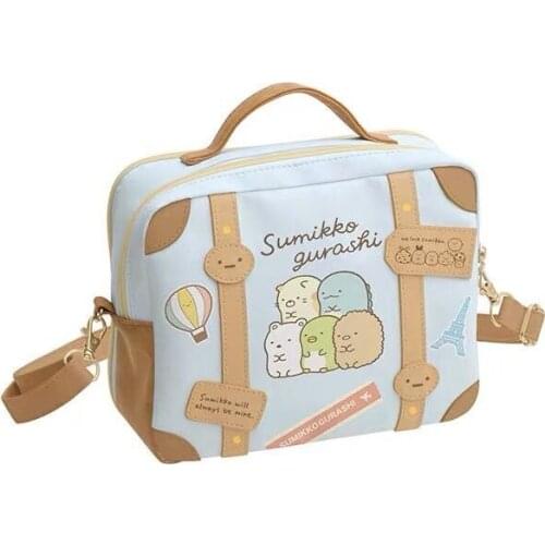 1PCS Sumikko gurashi Fashion Anime PU Shoulder Bags Soft Tote Messenger Handbag Casual Bag Lady Girls New