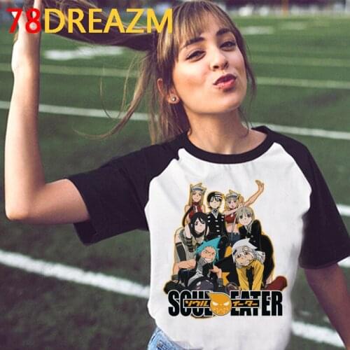 Soul Eater top tees men 2021 japanese graphic tees white t shirt vintage top tees aesthetic graphic tees women