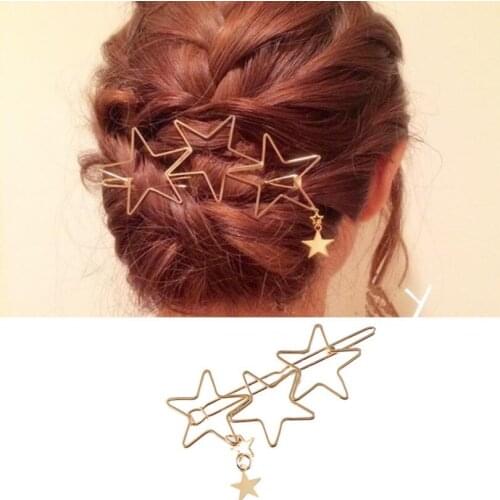 Hfarich Unique Star Hairpin Stars Tassel Hair Clips Ornament Hair Barrette Bride Wedding Hair Accessories Jewelry For Women