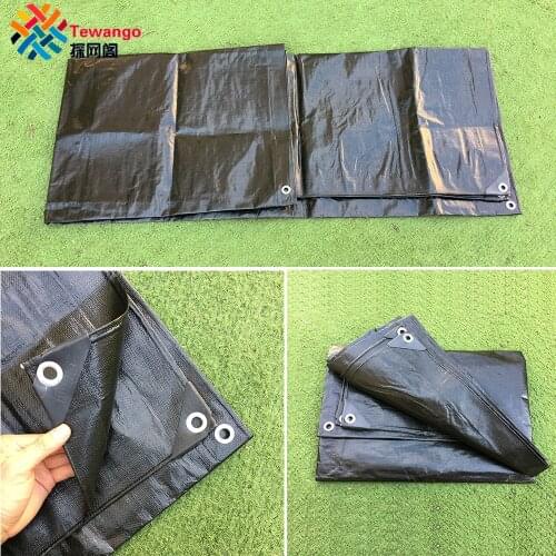 Custom Outdoor Trailer Truck Plastic Cover Waterproof Blck PE Tarpaulin 185GSM Heavy Duty Sunscreen Canvas Rain Sheet