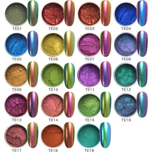 Nail Art Mirror Powder Chameleon Colorful Pigment Acrylic Paint Set Embossing Powder for Card Making Paint By Numbers