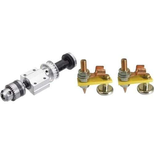 1 Set Diy Woodworking Cutting Grinding Spindle Trimming Belt Set & 1 Set Grounding Connector, Car Body with Magnetic