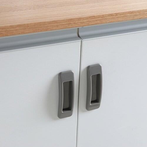 2pcs Self-adhesive Door Handle Cabinet Wardrobe Glass Window Drawer Handles Plastic Sliding Door Pull Drawer Knobs Dropshipping