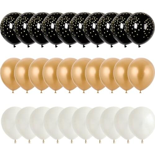 30pcs 12inch Rose Gold Clear Polka Dot latex balloons Gold Chrome Metallic globos Wedding Birthday Party Decorations Baby Shower