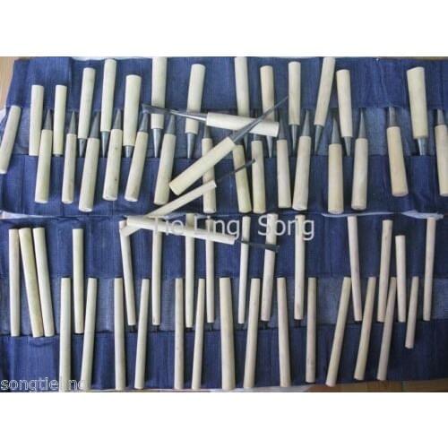 62pcs ASSORTED LOT WOOD CARVING TOOLS, Wood Chisel #6275