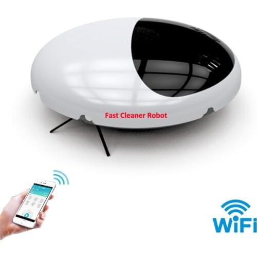 Smartphone WiFi App Control Wireless Vacuum Cleaner Robot With Music Player, Schedule,Auto Recharge,Remote Control,Anti Fall
