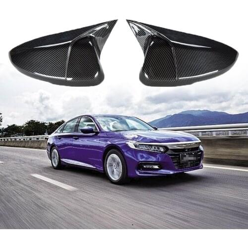 For Honda Accord 2018-2019 Car Real Carbon Fiber Rear View Mirror Covers Rearview Side Mirrors Protective Shell Car Styling