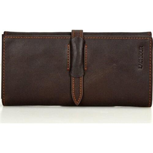 Brand Business Men Wallet Long Genuine Leather Clutch Wallet Purse Male Hasp Design Wallet Male Leather Coin Bag Purses