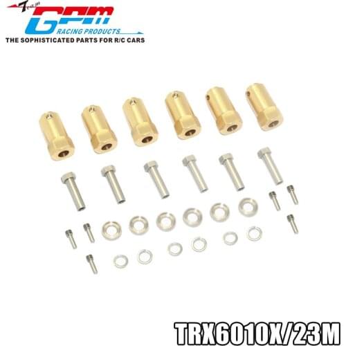 CNC machining brass widening adapters for TRAXXAS TRX-6 L=23mm 12mm 9mm