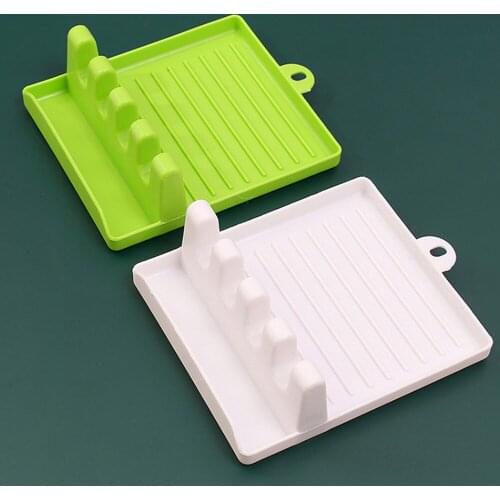 Spoon Holder Kitchen Cooking Tools Kitchen Spoon Rest Utensil Spatula Holder Heat Resistant Storage Shelves Kitchen Accessories