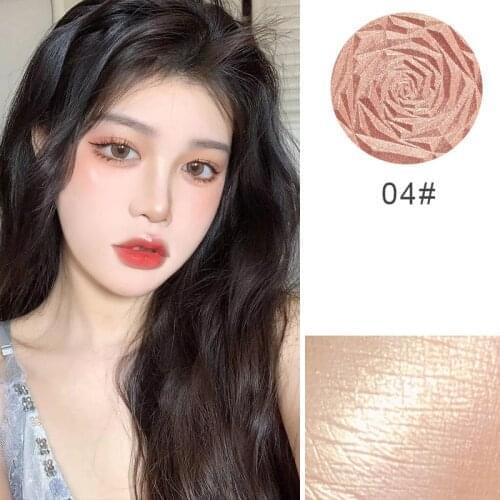 Rose Highlighter And Bronzers Diamond Pearlescent Repair Brighten Skin Tone Ginger Long-lasting Highlight Face Makeup TSLM2
