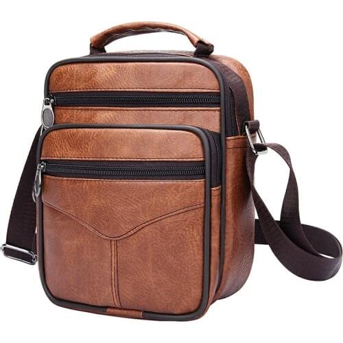Crossbody Bags for Men Retro Mens Handbags Casual Business Briefcase Wide Strap Shoulder Bag Male Large Messenger Bags Satchels