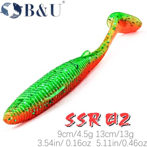 B&U 90/130mm Soft Fishing Lures Baits Swimbait Catfish Wobblers For Pike And Bass Super Soft Rubber Bait Softbaits