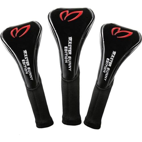 Golf Woods Clubs Headcovers Set 1# 3# 5# Driver Head Cover Black Red