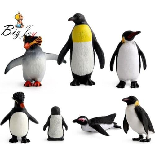 Boys Girls Cute penguin Action Figures Toys Animal Model children Play Collection High Quality Kids development Imagination