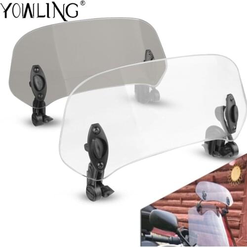 Motorcycle Adjustable Windshields Extension Windscreen Spoiler Wind Deflector Protection For 1190 RC8 R 1290 Super R/GT