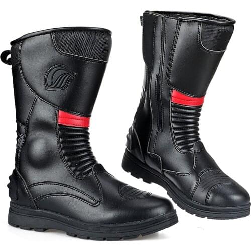 Riding Tribe New Motorcycle Boots Men Women Waterproof Long Shoes Mid-calf Motorbike Footwear