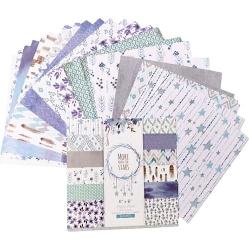 Star Scrapbooking designed paper Christmas Purple Pattern paper pads for album junk journal scrapbook material