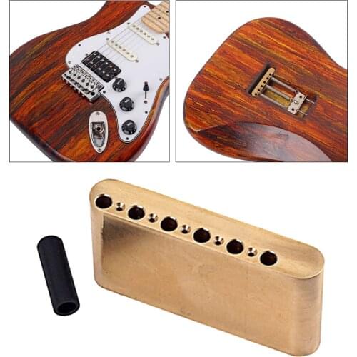 Upgrade Tremolos Block Guitar Copper Brass Tremolos Bridge with Bar Kits for ST Electric Guitar Accessories DIY Repairing