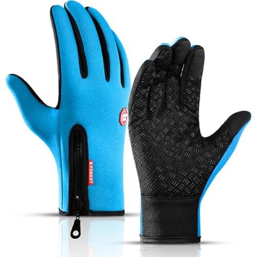 Kyncilor Cycling Gloves For Men/Women In Autumn/Winter Waterproof Plus Velvet Touch Screen Warm/Windproof Mountain Road Bike