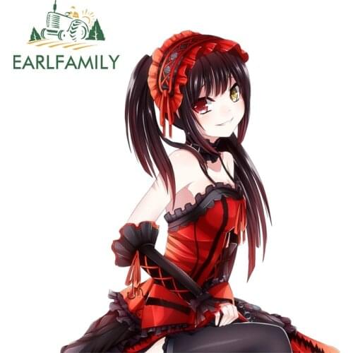 EARLFAMILY 13cm x 11.3cm for Date A Live Funny Car Stickers Camper Refrigerator Decal Motorcycle Windows Trunk Graffiti Graphics
