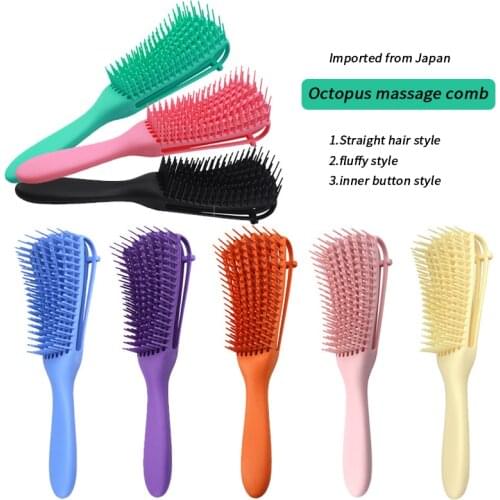 Ladies scalp massage comb reduces fatigue, anti-knotted curly hair, smooth hair comb, octopus comb, styling tool, health
