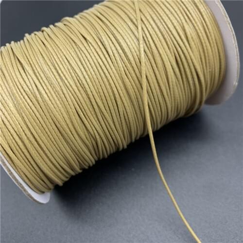 0.5mm 0.8mm 1mm 1.5mm 2mm Khaki Waxed Cotton Cord Rope Waxed Thread Cord String Strap Necklace Rope For Jewelry Making