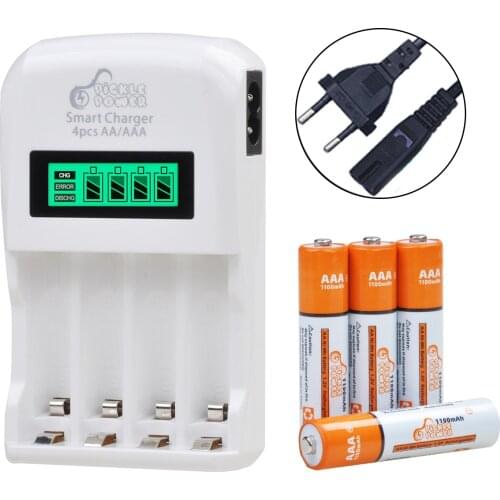 1.2V Rechargeable Ni-Mh AA AAA Battery + LCD Charger for Remote Control Machine Electric Toys 2800mAh 3A 1100mAh 2A