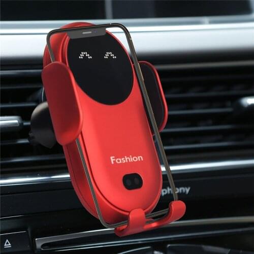 15W Car Wireless Charger Car Phone Holder for iPhone 12 12ProMax 11 11Pro X XR XSMAX 8 7 Plus Intelligent Infrared Phone Holder