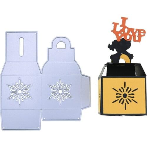 3D Foldable High Quality Box Graceful Openwork Flowers Pattern Metal Cutting Dies For DIY Scrapbooking Album Paper Cards Crafts