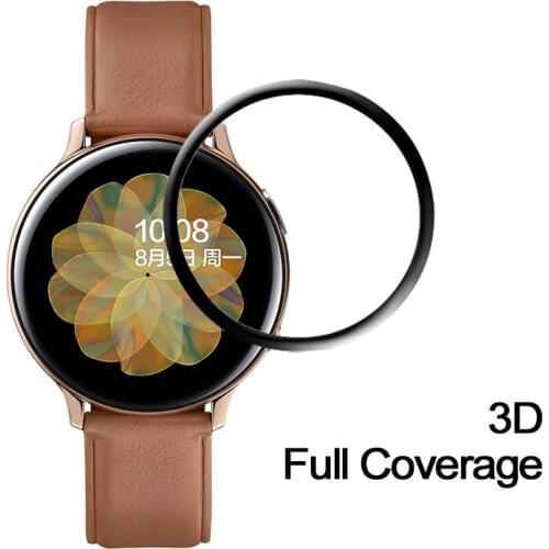 3D Full Screen Protector film for Samsung Galaxy Watch Active 2 40mm 44mm HD Anti-Bubble Soft Round Edge Screen Protector Cover