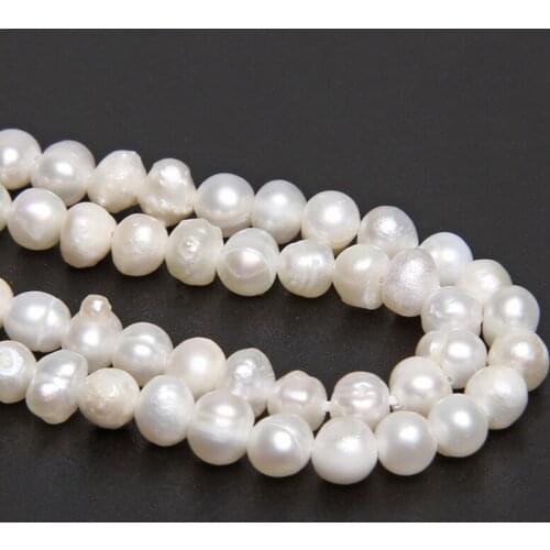 White Baroque Pearl Irregular Natural Freshwater Pearls Loose Beads for Jewelry Making DIY Bracelet Necklace Accessries 14"