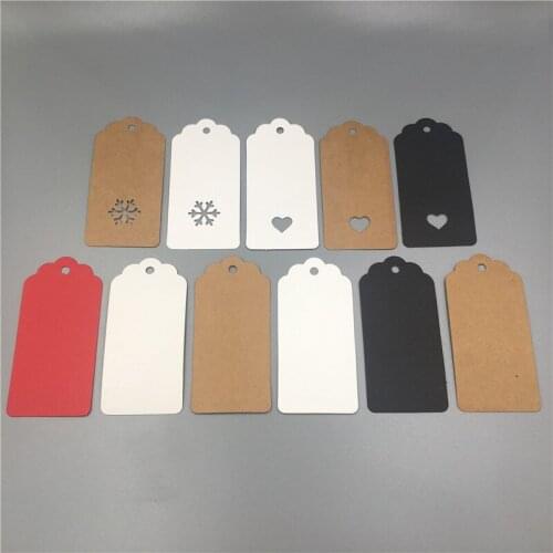 400PCS/Lot 9.5*4.5cm Kraft Paper Cardboard Tags Jewelry Gift Box Note Mark Hang Tag Handmade Label Accept Custom Logo Colorful