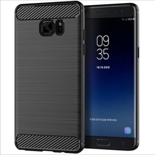 For Samsung Galaxy Note FE Case Carbon fiber Cover Shockproof Phone Case On For Samsung Note FE Cover Full Protection Bumper