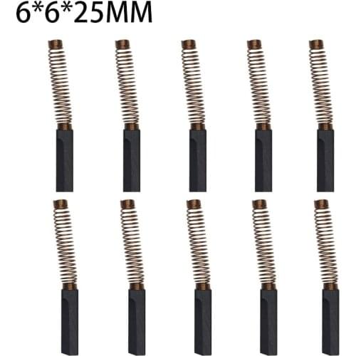 10PCS Electric Egg Beater Carbon brush mixer carbon brush Power Tool Graphite Brush Replacement 6*6*25MM