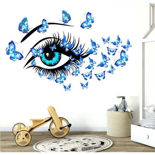 Blue Pink Elves Eye DIY Wall Stickers For Rooms Wall Decorations Living Room Wall Decals Posters