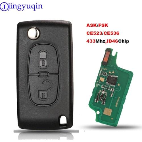 Jingyuqin 434Mhz ASK FSK For Peugeot 107 207 307 308 407 607 For Citroen C2 C3 C4 C5 C6 C8 Xsara Picasso CE0523 Ce0536 VA2/HCA
