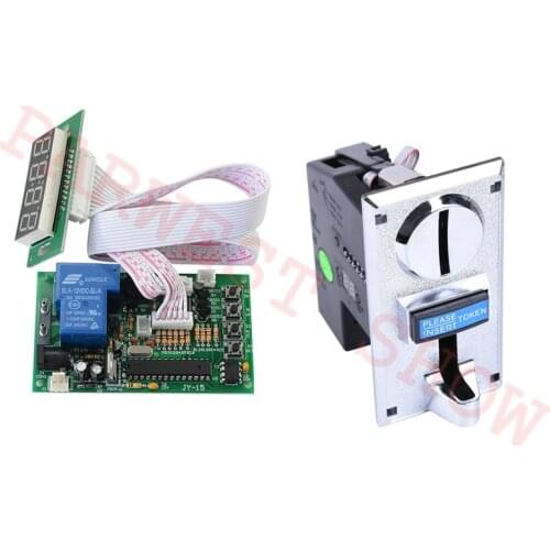 JY-15B Timer board Arcade game Time Control board Power Supply with 6 kinds Coin Acceptor Selector for Vending Coffee Machine