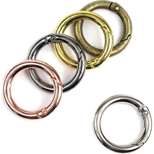 5 Colors 28mm O Ring Openable Keyring Spring Gate Leather Bag Belt Strap Snap Clasp Clip Dog Chain Buckle Trigger Accessories