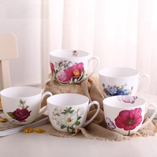 600ml Creative Ceramic Mug with Cover Chinese Style Special Slotted Cup Breakfast bowl Mug Office Fancy Gift for Tea Drinker